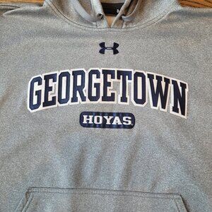 Georgetown Underarmour Hoodie Sweatshirt Grey Gray Hoyas